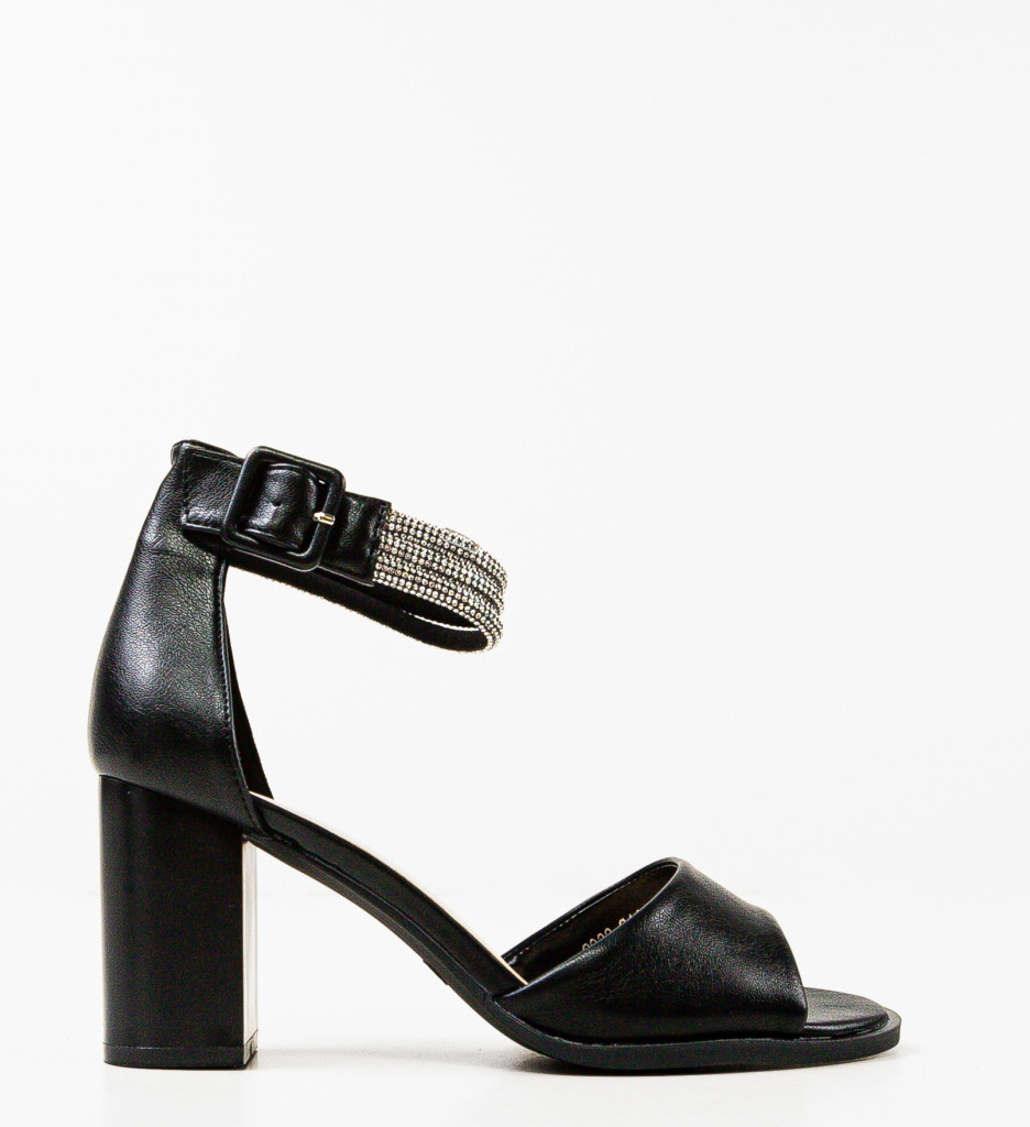 Sandale dama Germanic Negre - Sandale cu toc