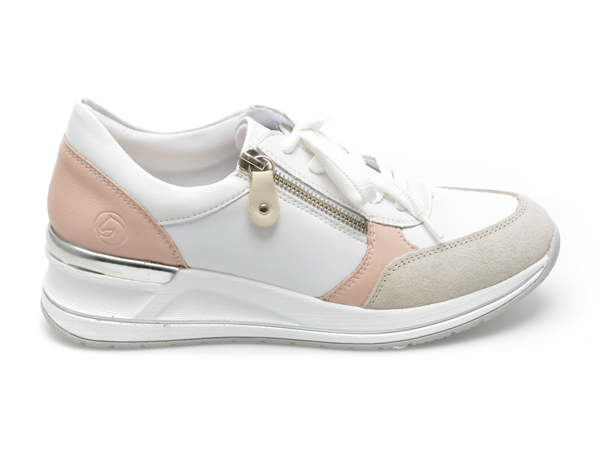 Pantofi sport REMONTE albi, D3211, din piele naturala - Otter ro